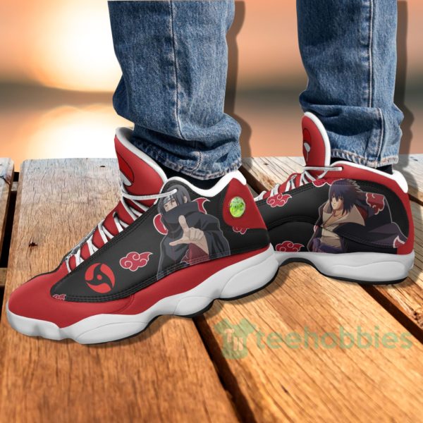 akatsuki itachi x sasuke custom nrt anime air jordan 13 shoes 4 lmAD7 600x600px Akatsuki Itachi x Sasuke Custom Nrt Anime Air Jordan 13 Shoes