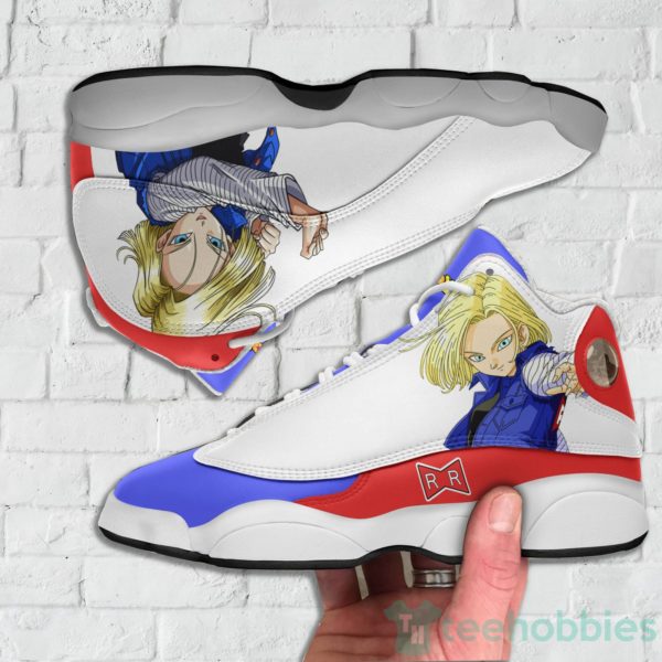 android 18 custom dragon ball anime air jordan 13 shoes 3 9dYsI 600x600px Android 18 Custom Dragon Ball Anime Air Jordan 13 Shoes