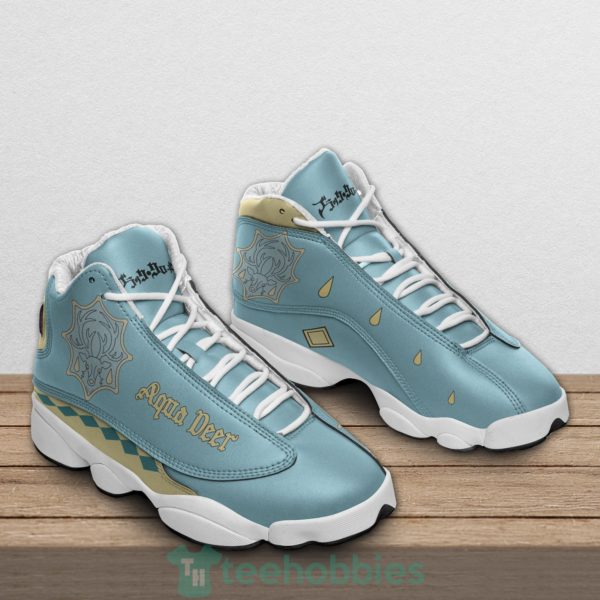 aqua deer custom black clover anime air jordan 13 shoes 2 fALqW 600x600px Aqua Deer Custom Black Clover Anime Air Jordan 13 Shoes