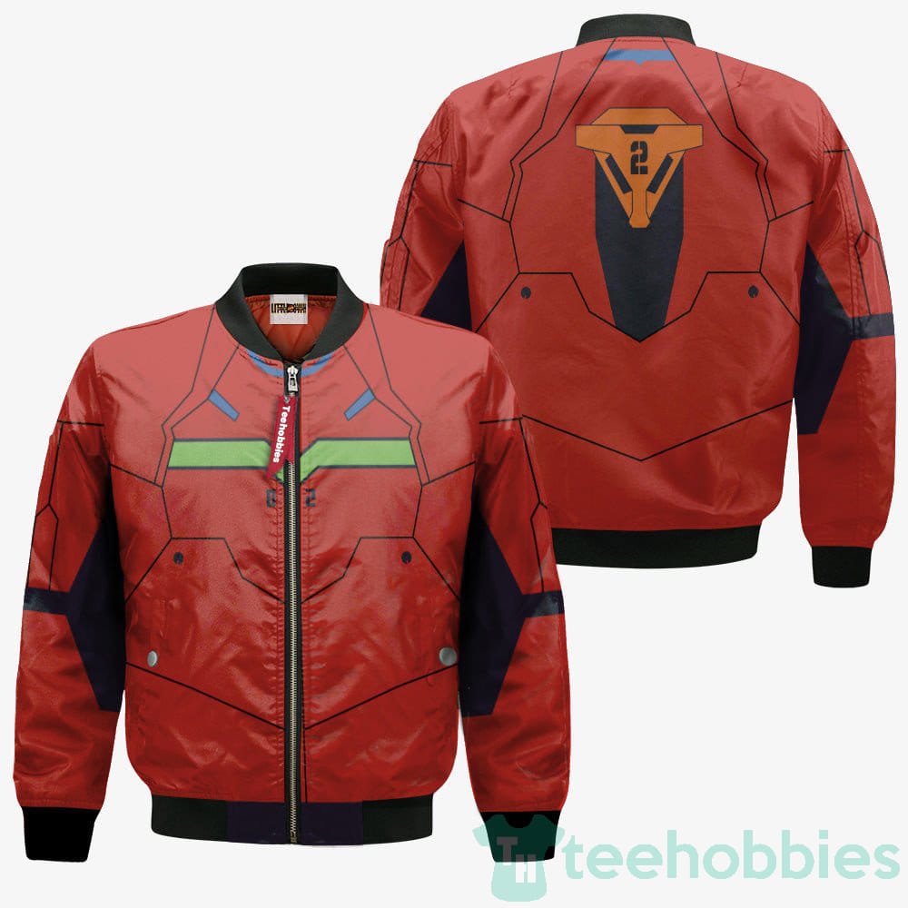 Asuka Langley Soryu Custom Neon Genesis Evangelion Cosplay Bomber Jacket