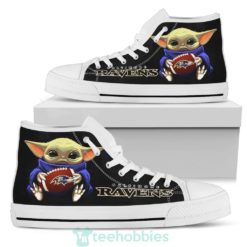 baby yoda hug ravens high top shoes fan gift 05 rROea 247x247px Baby Yoda Hug Ravens High Top Shoes Fan Gift