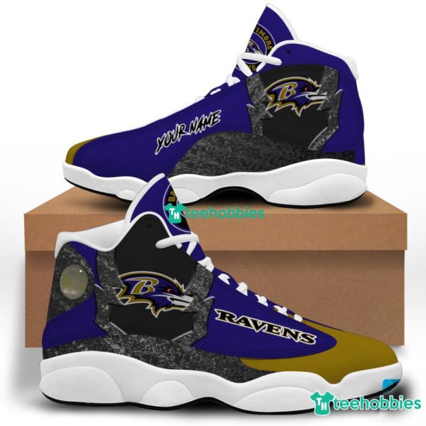 baltimore ravens air jordan 13 sneakers shoes custom name personalized gifts 2 H0yZF 600x600px Baltimore Ravens Air Jordan 13 Sneakers Shoes Custom Name Personalized Gifts