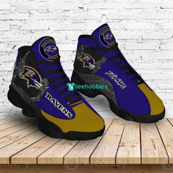 baltimore ravens air jordan 13 sneakers shoes custom name personalized gifts 4 hZ4Ej 600x600px Baltimore Ravens Air Jordan 13 Sneakers Shoes Custom Name Personalized Gifts
