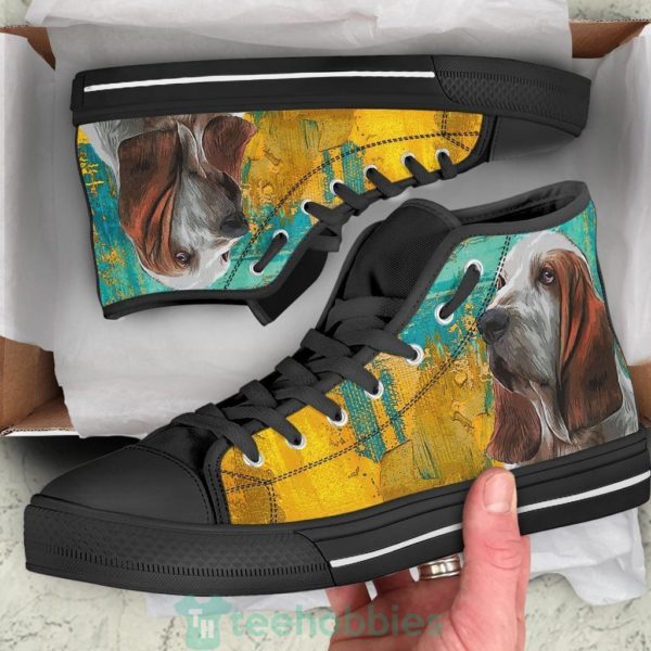 basset hound dog sneakers colorful high top shoes 1 DkvDu 600x600px Basset Hound Dog Sneakers Colorful High Top Shoes