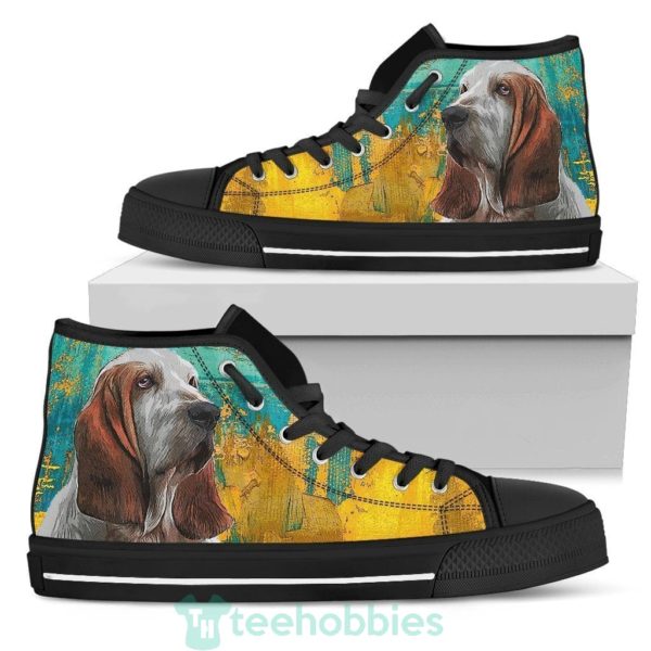 basset hound dog sneakers colorful high top shoes 2 TqA0w 600x600px Basset Hound Dog Sneakers Colorful High Top Shoes