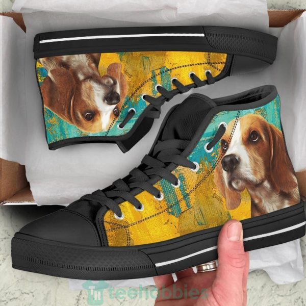 beagle dog sneakers colorful high top shoes 1 ldZjc 600x600px Beagle Dog Sneakers Colorful High Top Shoes