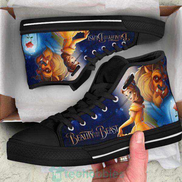 beauty and the beast sneakers high top shoes gift idea 2 iybYh 600x600px Beauty And The Beast Sneakers High Top Shoes Gift Idea