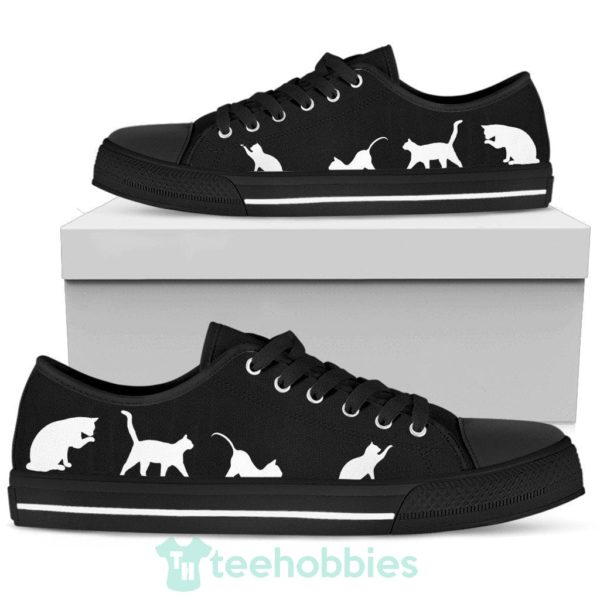 black and white cats sneakers low top shoes cat lover 2 TAeVN 600x600px Black and White Cats Sneakers Low Top Shoes Cat Lover