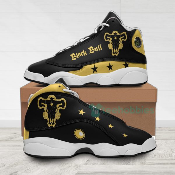 black bull custom black clover anime air jordan 13 shoes 1 7lwrE 600x600px Black Bull Custom Black Clover Anime Air Jordan 13 Shoes