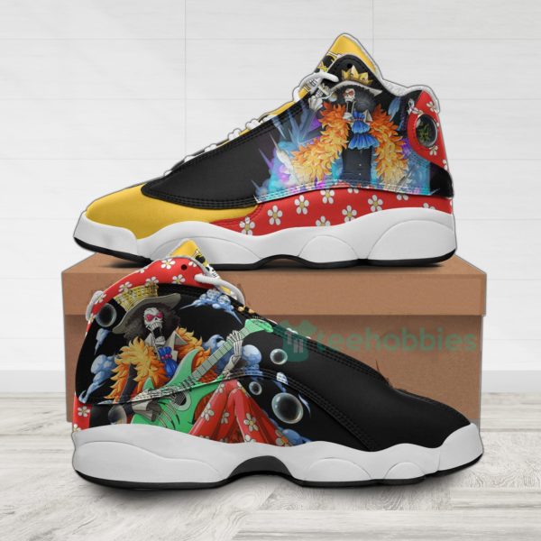 brook custom one piece anime air jordan 13 shoes 1 hntyP 600x600px Brook Custom One Piece Anime Air Jordan 13 Shoes