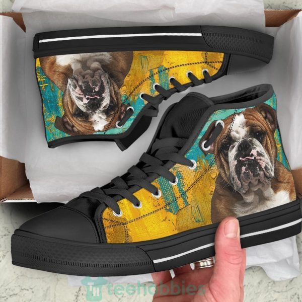 bulldog dog sneakers colorful high top shoes 1 8rN1t 600x600px Bulldog Dog Sneakers Colorful High Top Shoes