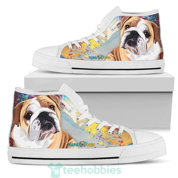 bulldog sneakers high top shoes funny for bulldog lover 2 ao2pd 600x600px Bulldog Sneakers High Top Shoes Funny For Bulldog Lover