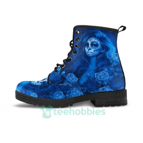 calavera blue leather boots shoes 1 69GMn 600x600px Calavera Blue Leather Boots Shoes