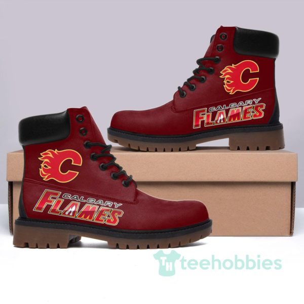 calgary flames hockey leather boots men women 1 h7ymV 600x600px Calgary Flames Hockey Leather Boots Men Women