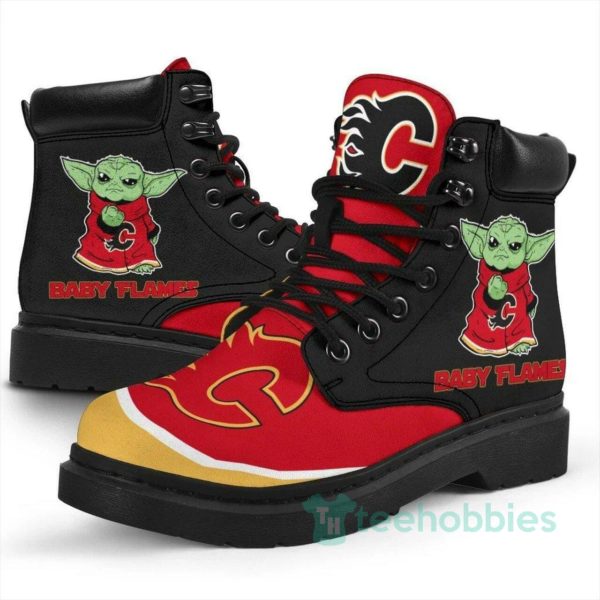 calgary flames hockey leather boots men women shoes 1 oUFkp 600x600px Calgary Flames Hockey Leather Boots Men Women Shoes