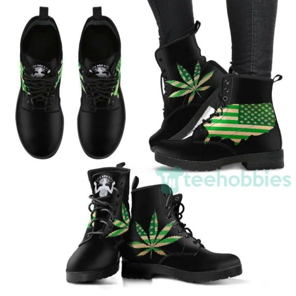cannabis usa vegan leather boots shoes 1 8AQNU 600x600px Cannabis Usa Vegan Leather Boots Shoes