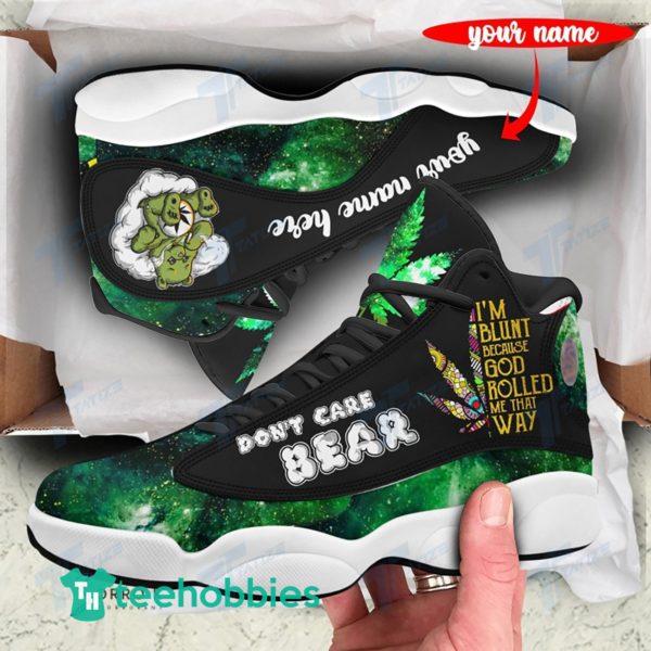 cannabis weed dont care bear custom name green and black air jordan 13 sneaker shoesi shoes 2 ez2q0 600x600px Cannabis Weed Don't Care Bear Custom Name Green And Black Air Jordan 13 Sneaker Shoesi Shoes