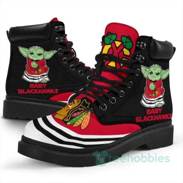 chicago blackhawks hockey leather boots men women shoes 1 Sbu3V 600x600px Chicago Blackhawks Hockey Leather Boots Men Women Shoes