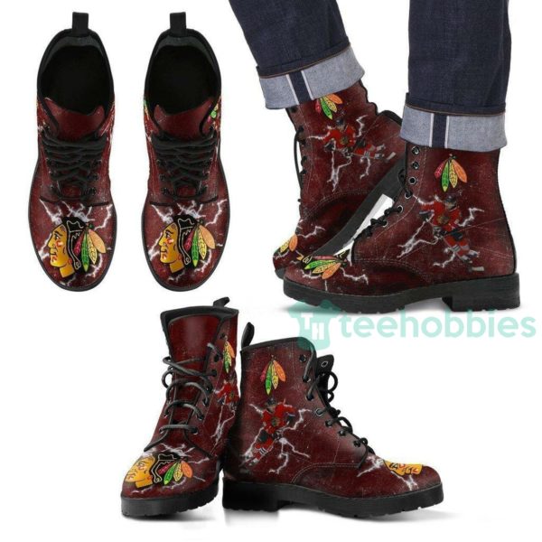 chicago blackhawks leather boots shoes 1 UkMG4 600x600px Chicago Blackhawks Leather Boots Shoes