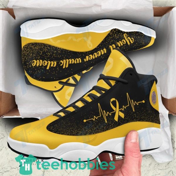 child cancer youll never walk alone air jordan 13 sneaker shoes 2 Nr5Uf 600x600px Child Cancer You?ll Never Walk Alone Air Jordan 13 Sneaker Shoes