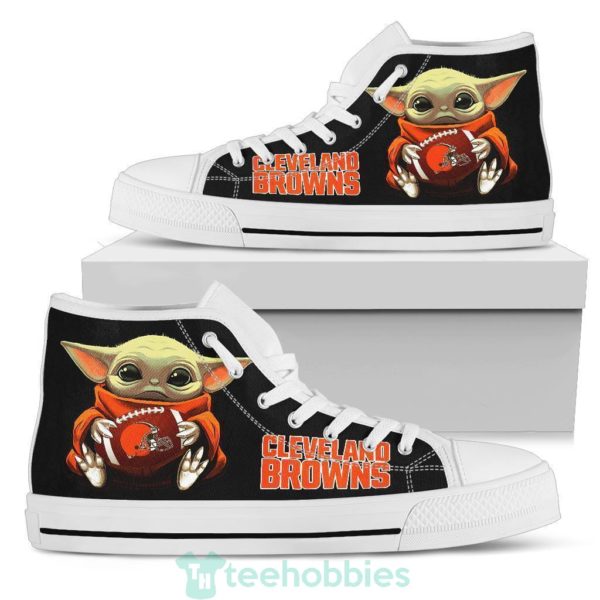 cleveland browns cute baby yoda high top shoes fan gift 3 TOgJQ 600x600px Cleveland Browns Cute Baby Yoda High Top Shoes Fan Gift