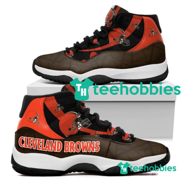 cleveland browns logo air jordan 11 sneakers shoes 1 sr7Md 600x600px Cleveland Browns Logo Air Jordan 11 Sneakers Shoes