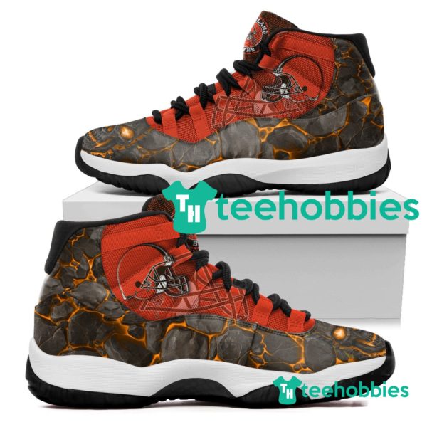 cleveland browns logo lava skull air jordan 11 sneakers shoes 1 mS2LW 600x600px Cleveland Browns Logo Lava Skull Air Jordan 11 Sneakers Shoes