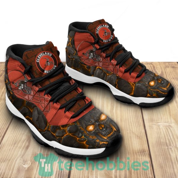 cleveland browns logo lava skull air jordan 11 sneakers shoes 2 0s2Up 600x600px Cleveland Browns Logo Lava Skull Air Jordan 11 Sneakers Shoes