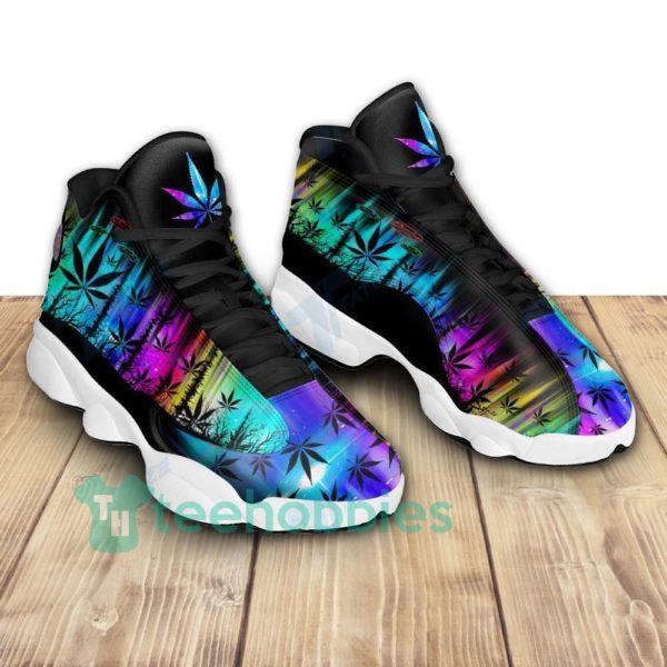 coloful hologram weed alien air jordan 13 sneaker shoes 2 dJcP7 600x600px Coloful Hologram Weed Alien Air Jordan 13 Sneaker Shoes