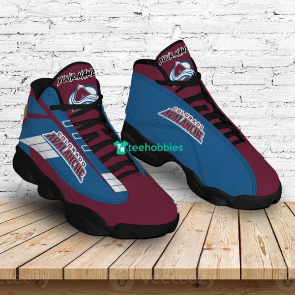colorado avalanche custom name air jordan 13 shoes sneakers mens womens personalized gifts 4 YTy5e 600x600px Colorado Avalanche Custom Name Air Jordan 13 Shoes Sneakers Mens Womens Personalized Gifts