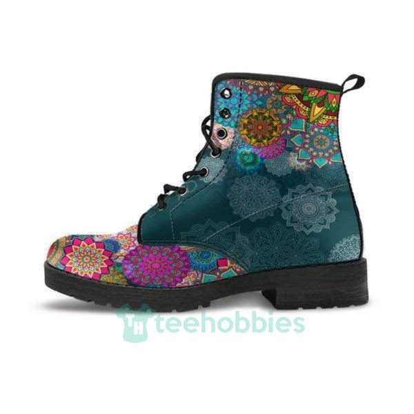 colorful mandala leather boots shoes men women 1 KzxqR 600x600px Colorful Mandala Leather Boots Shoes Men Women