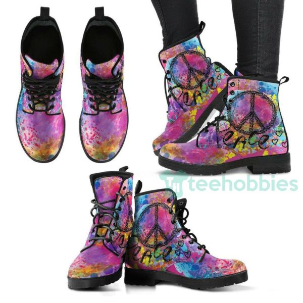colorful peace leather boots shoes 1 uiS73 600x600px Colorful Peace Leather Boots Shoes
