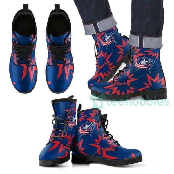 columbus blue jackets navy leather boots shoes 1 UIh2F 600x600px Columbus Blue Jackets Navy Leather Boots Shoes