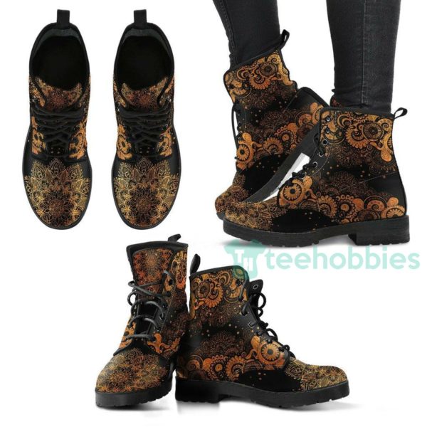 copper mandala leather boots shoes 1 0jLwt 600x600px Copper Mandala Leather Boots Shoes