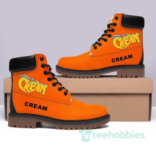 cream rock band leather boots men women shoes 1 2m8Bt 600x600px Cream Rock Band Leather Boots Men Women Shoes