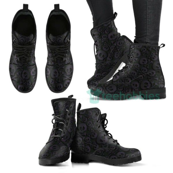 cross bone skull leather boots shoes wo shoes 1 kIirH 600x600px Cross Bone Skull Leather Boots Shoes Wo Shoes