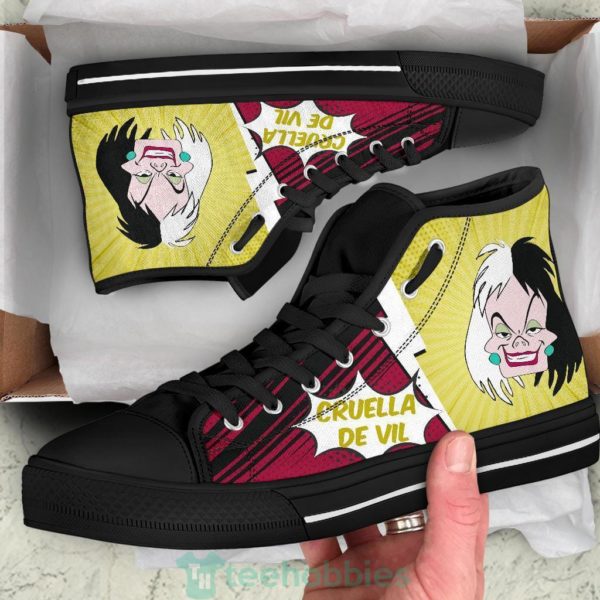 cruella de vil villain high top shoes fan 2 G2MDt 600x600px Cruella de Vil Villain High Top Shoes Fan