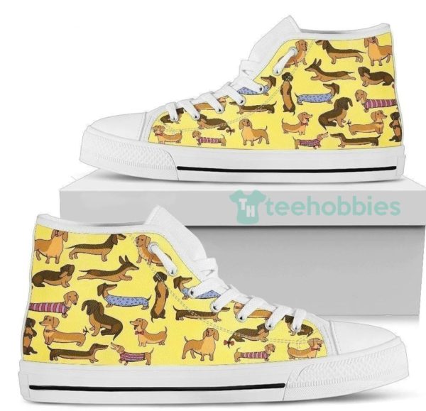 dachshund dog lover high top shoes gift idea 2 Lted5 600x579px Dachshund Dog Lover High Top Shoes Gift Idea