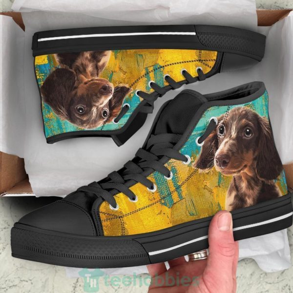 dachshund dog sneakers colorful high top shoes 1 fAUlJ 600x600px Dachshund Dog Sneakers Colorful High Top Shoes