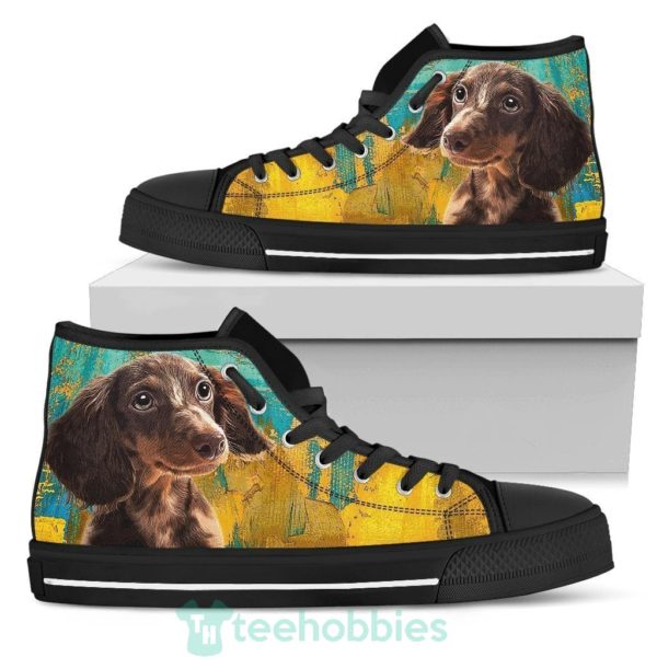 dachshund dog sneakers colorful high top shoes 2 3wyCN 600x600px Dachshund Dog Sneakers Colorful High Top Shoes