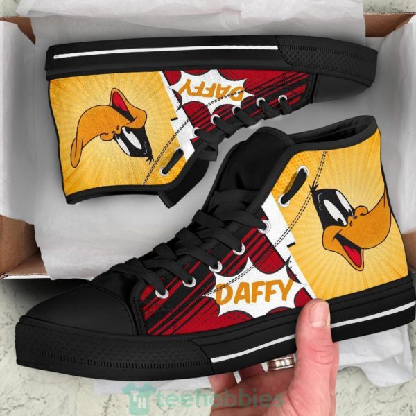 daffy duck fan high top shoes fan gift 2 wYrzo 600x600px Daffy Duck Fan High Top Shoes Fan Gift