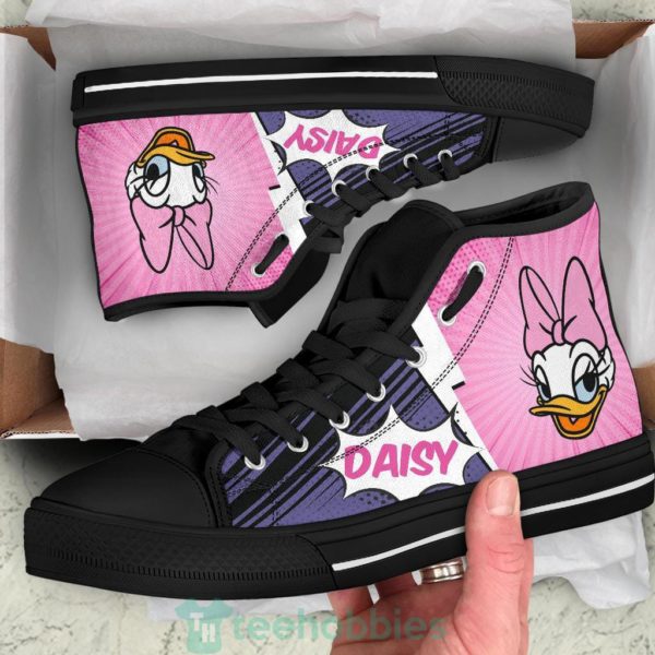 daisy duck sneakers high top shoes fan gift 2 i9VUV 600x600px Daisy Duck Sneakers High Top Shoes Fan Gift