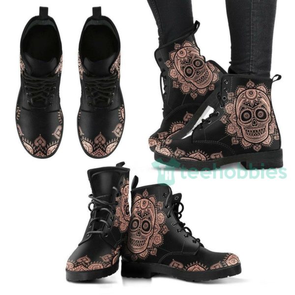 dark vintage skull leather boots shoes 1 DvzY8 600x600px Dark Vintage Skull Leather Boots Shoes