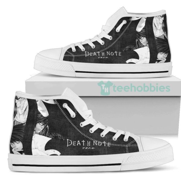 death note anime sneakers high top shoes 2 lVwts 600x579px Death Note Anime Sneakers High Top Shoes