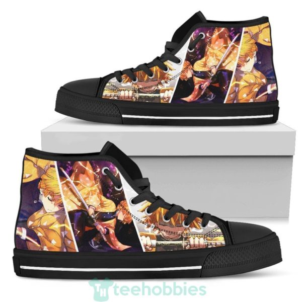 demon slayer zenitsu high top shoes anime fan 2 IYR9R 600x600px Demon Slayer Zenitsu High Top Shoes Anime Fan