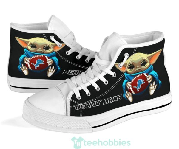 detroit lions cute baby yoda high top shoes fan gift 1 CU1ik 600x500px Detroit Lions Cute Baby Yoda High Top Shoes Fan Gift