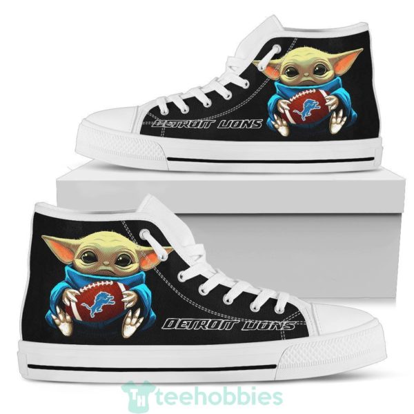 detroit lions cute baby yoda high top shoes fan gift 3 Hs8pv 600x600px Detroit Lions Cute Baby Yoda High Top Shoes Fan Gift