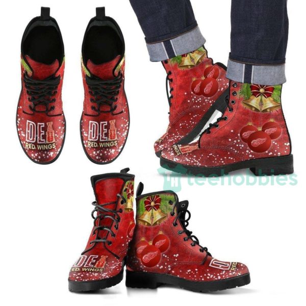 detroit red wings red bell leather boots shoes 1 MPnKp 600x600px Detroit Red Wings Red Bell Leather Boots Shoes