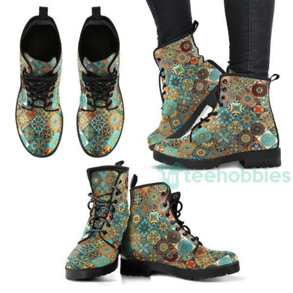 diamond mandala leather boots shoes 1 wEJb6 600x600px Diamond Mandala Leather Boots Shoes