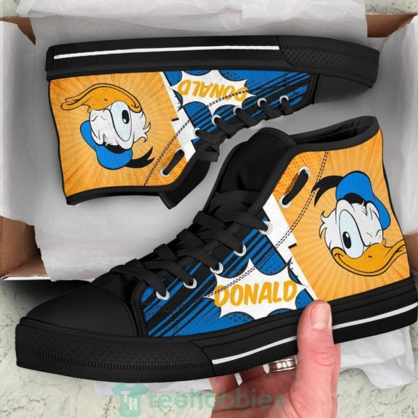 donald duck sneakers high top shoes fan gift 2 BeVCJ 600x600px Donald Duck Sneakers High Top Shoes Fan Gift